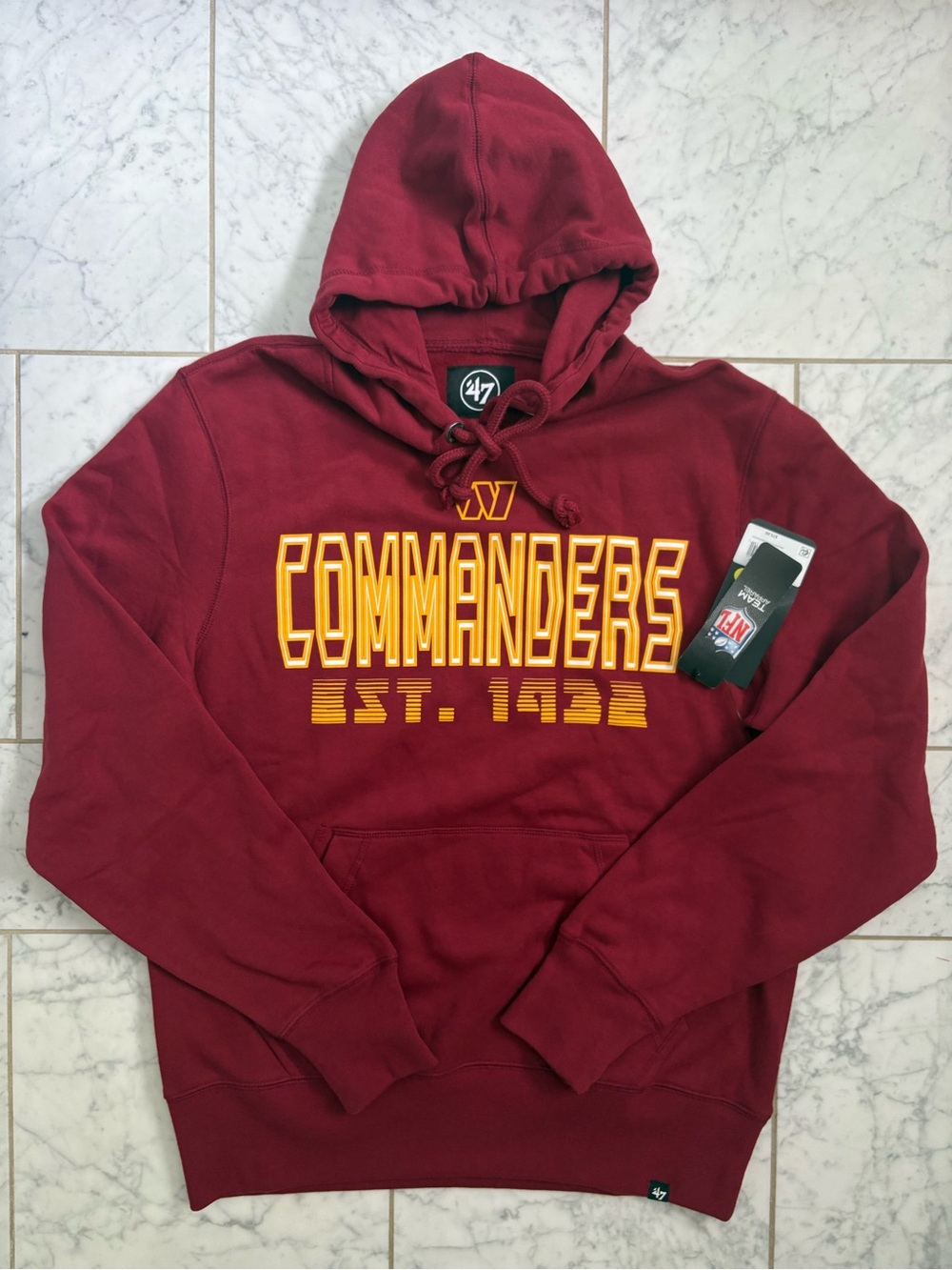 47 Brand Washington Commanders NFL Hoodie Sweatshirt Cotton Blend Men’s S M or L
